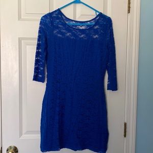 Hollister Blue Lace Dress medium